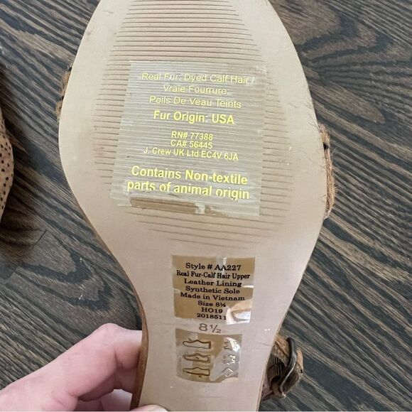 Madewell The Brooke Ankle-Strap Heels Sandal in Spot Dot Calf Hair NEW Size 8,5 - Picture 8 of 8